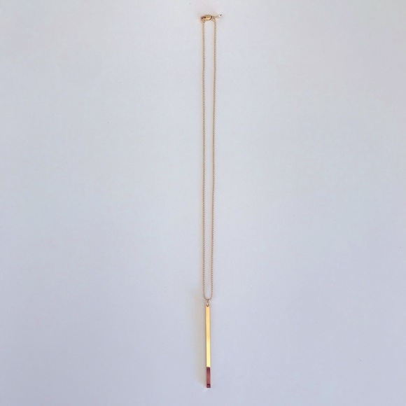 child of the wild Jewelry - Gold Vertical Bar Pendant Necklace